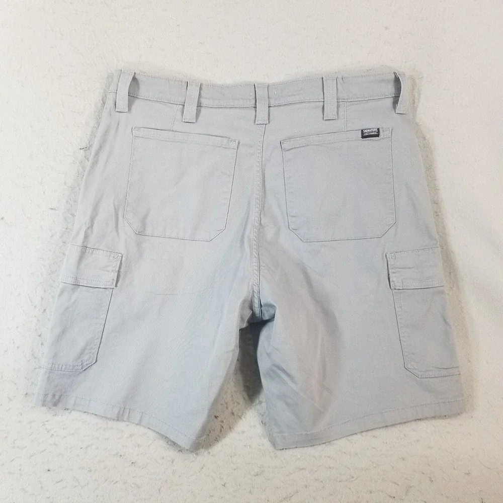 Levi signature cargo hiking shorts men's 40 x 9.5 Gray Flex stretch outdoor